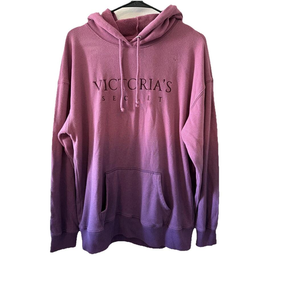 Victoria’s Secret Oversized Hoodie Sweatshirt Burgundy Ombre M